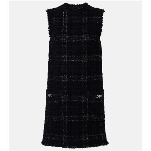 Versace miniabito medusa '95 in tweed di misto cotone