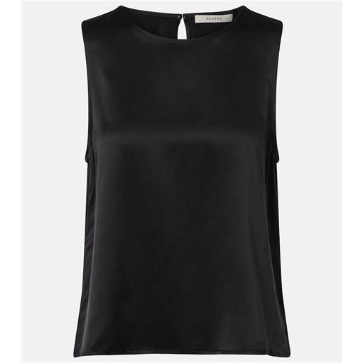 Asceno tank top sofia in charmeuse di seta