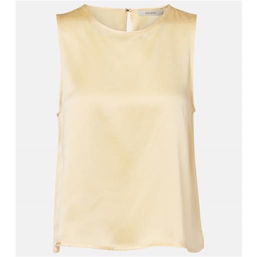 Asceno tank top sofia in charmeuse di seta