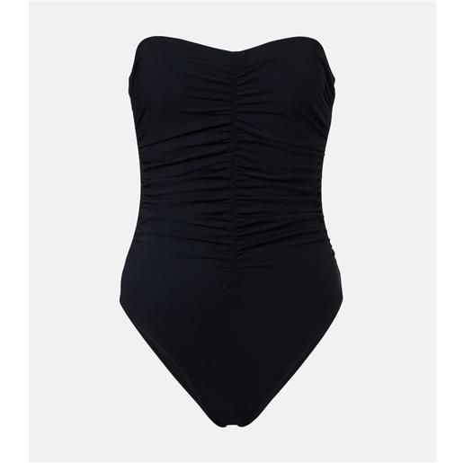 Karla Colletto costume intero basics senza spalline con ruches