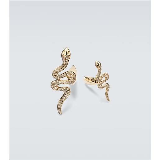 Sydney Evan gemelli snake in oro 14kt con diamanti