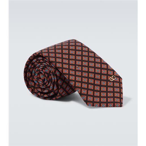 Valentino Garavani cravatta vlogo in jacquard di seta