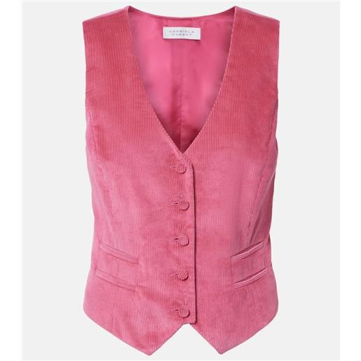 Gabriela Hearst gilet coleridge in velluto a coste di cotone