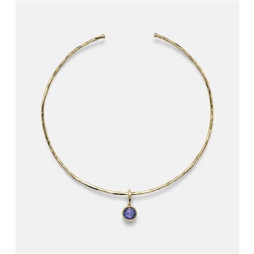 Octavia Elizabeth choker olivia in oro 18kt con diamanti e tanzanite