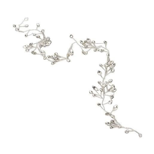 Hiraith vite per capelli da sposa, pezzo di capelli con lungo 14,8 pollici multiuso leggero elegante elegante per la festa