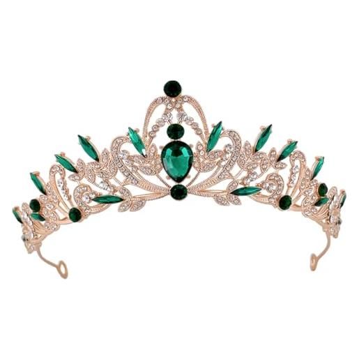 WRITWAA copricapo da sposa elegante strass, copricapo riutilizzabile per matrimonio e festa, decorazioni da ragazza comode e leggere, accessorio per chioma da cerimonia vintage