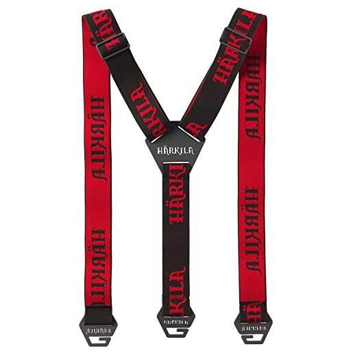 Härkila tech - bretelle per pantaloni da cacciatore, bretelle da uomo, per la caccia (shadow brown/red)