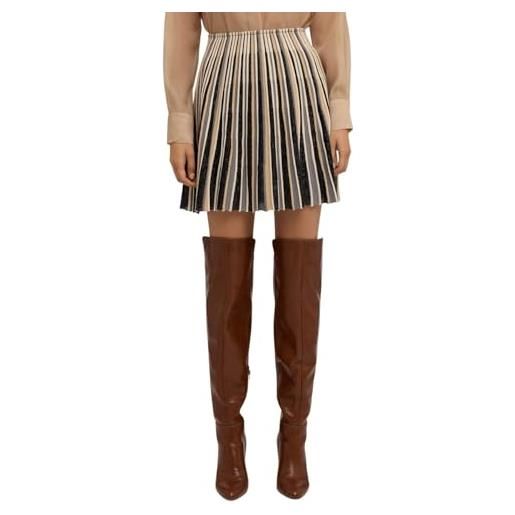 Motivi: gonna in maglia lurex plissé nero. S stagione autunno inverno 2025