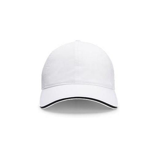 BOSS cappellino in tessuto tecnico elasticizzato con logo lucido, bianco