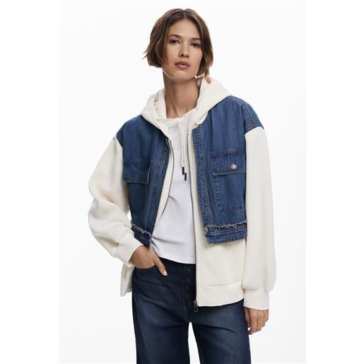 Desigual felpa combinata con denim