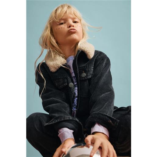 Desigual giacca con collo in montone