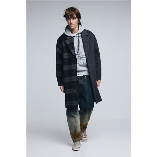 Desigual cappotto bimateriale a quadri