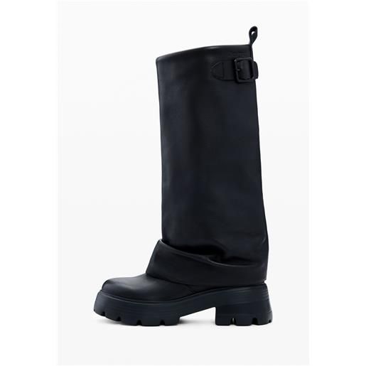 Desigual stivale alto in pelle