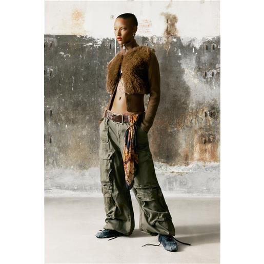 Desigual maglione in maglia con pelo