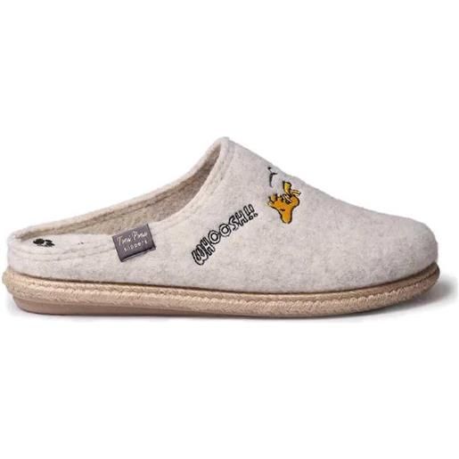 TONI PONS pantofole snoopy da donna in feltro crudo