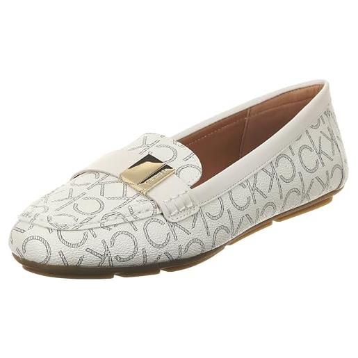 Calvin Klein women's lisa loafer, white, 10