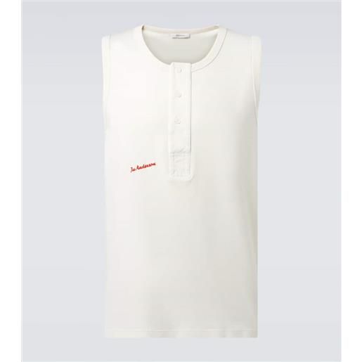 JW Anderson tank top in jersey di cotone con logo