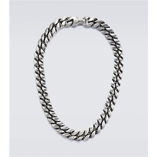 David Yurman collana a catena in argento sterling