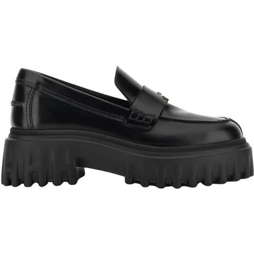 Hogan mocassini donna in pelle liscia nero 36/5