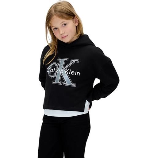 Calvin Klein felpa junior bambina black ig0ig03018