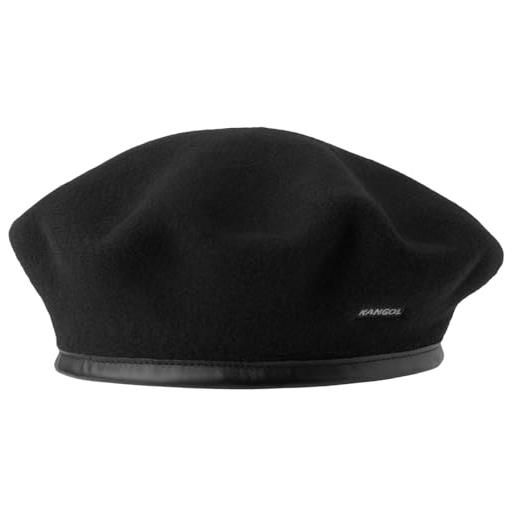 Kangol berretto basco monty donna/uomo - baschetto in lana con pistagna estate/inverno inverno - l (58-59 cm) nero