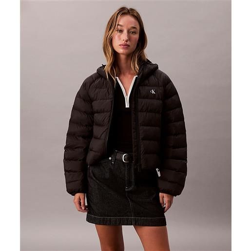 Calvin klein jeans piumino imbottito leggero ripiegabile black donna