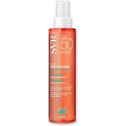 SVR sun secure - huile seche spf50 olio secco viso corpo capelli satinato, 200ml