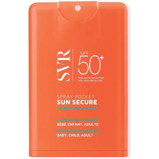 SVR sun secure - spray pocket spf50+ protezione solare tascabile, 20ml