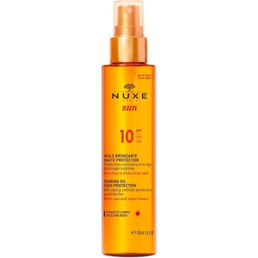 Nuxe sun olio solare viso e corpo spf10, 150ml