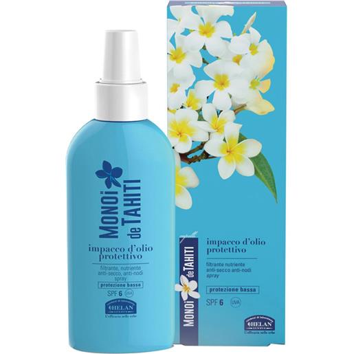 Helan monoi impacco d'olio protettivo spray capelli spf6 100ml - una barriera solare per la tua chioma