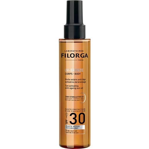 Filorga uv bronze - body 30 olio solare anti-età acceleratore abbronzatura, 150ml