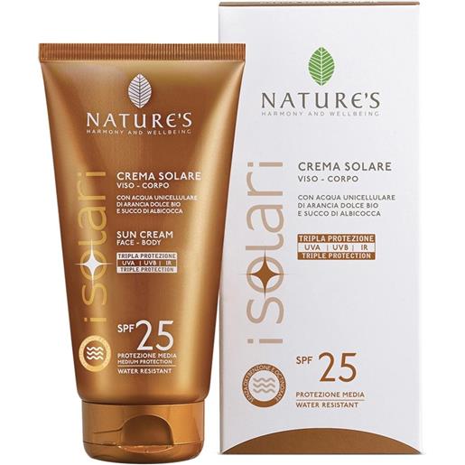 BIOS LINE nature's i solari crema solare viso e corpo spf 25 travel size 75 ml