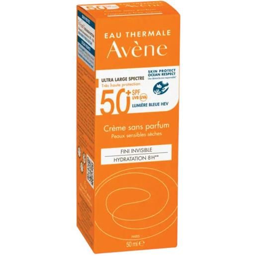AVENE avène crema senza profumo spf 50+ solare viso per pelli sensibili e secche, 50ml