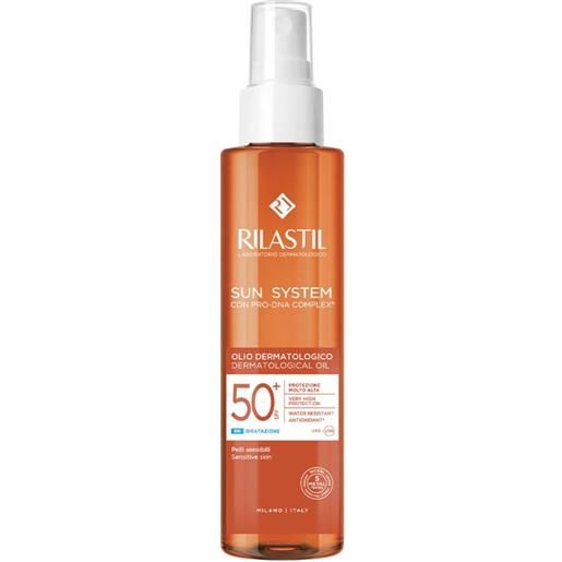 Rilastil sun system - olio solare dermatologico spf50+, 200ml