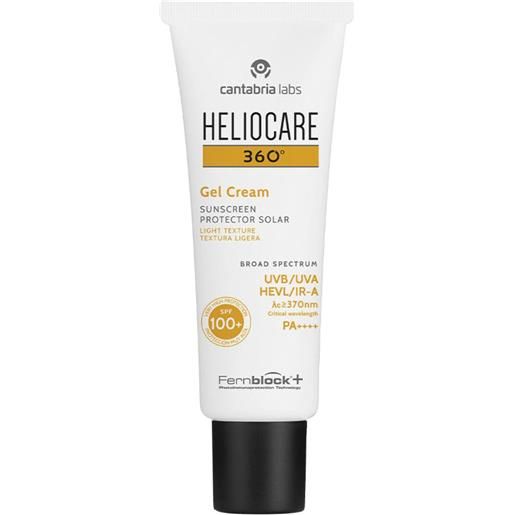 Heliocare 360° spf100+ gel cream protezione solare viso, 50ml