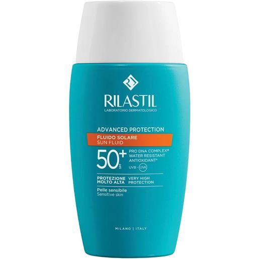 Rilastil advanced protection fluido solare spf50+ per pelle sensibile, 50ml