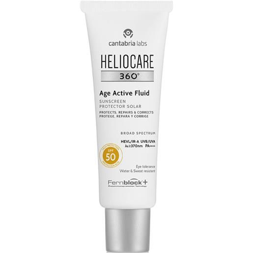 Heliocare 360° age active fluid protezione solare viso, 50ml