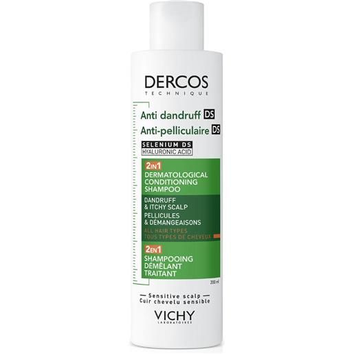 Vichy dercos - ds trattamento antiforfora 2in1 shampoo + balsamo, 200ml