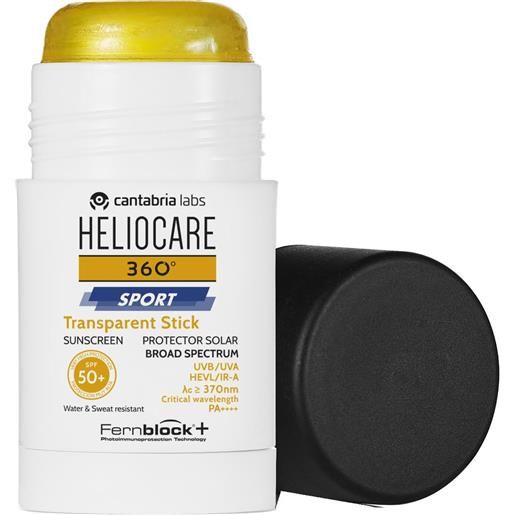 Heliocare 360° sport transparent stick spf50+ protezione invisibile, 25g