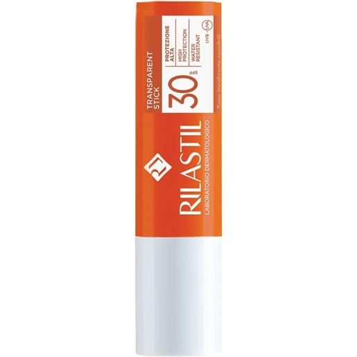 Rilastil sun system - stick transparent spf30 protezione solare labbra, 4.5ml