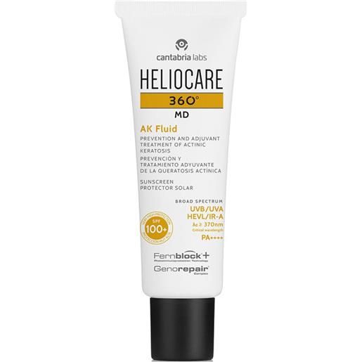 Heliocare 360° md ak fluid protezione solare viso spf100+, 50ml