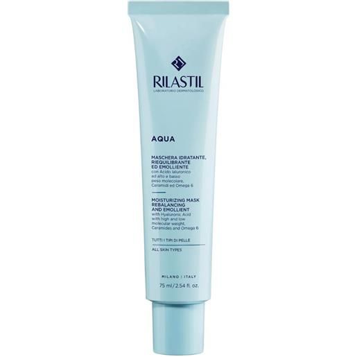 Rilastil aqua - maschera idratante per tutti i tipi di pelle, 75ml