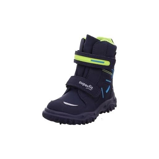 Superfit husky imbottitura calda in gore-tex, stivali da neve bambini e ragazzi, nero (nero/verde 03), 25 eu