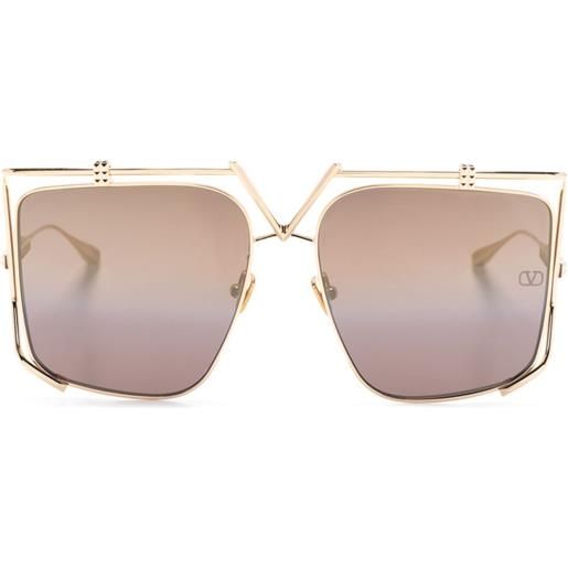 VALENTINO GARAVANI EYEWEAR occhiali da sole oversize - oro