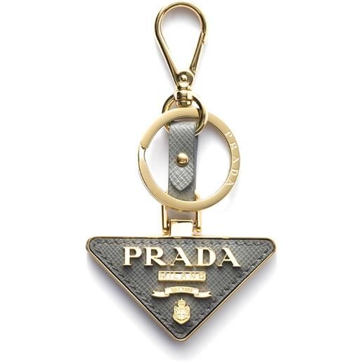 Prada portachiavi con logo - oro