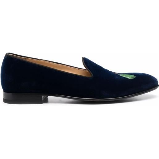 Scarosso slippers jay con ricamo - blu