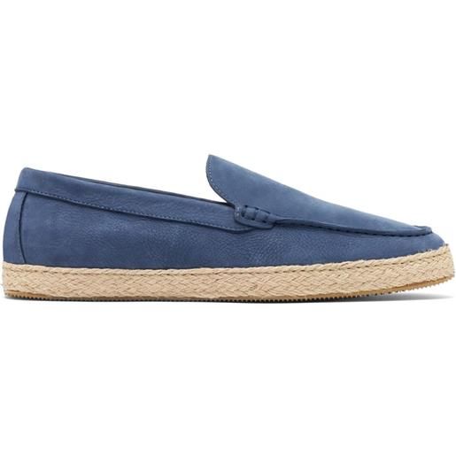 Scarosso espadrilles lino con punta smussata - blu