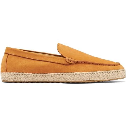 Scarosso espadrilles lino con punta smussata - marrone