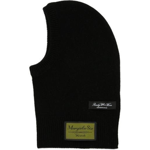 MM6 Maison Margiela passamontagna con logo - nero