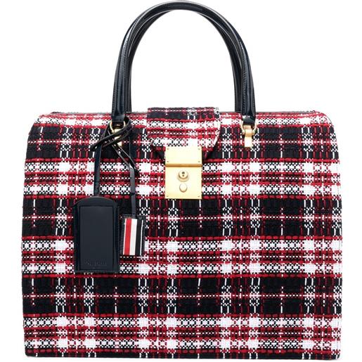 Thom Browne borsone mr. Thom con motivo tartan - rosso